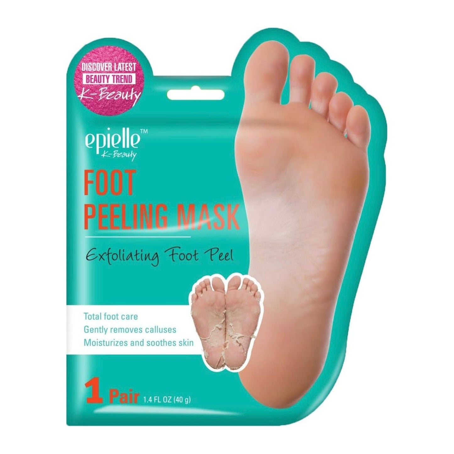 Masque-chaussette peeling pour talons craquelés et rugueux, et callosités.