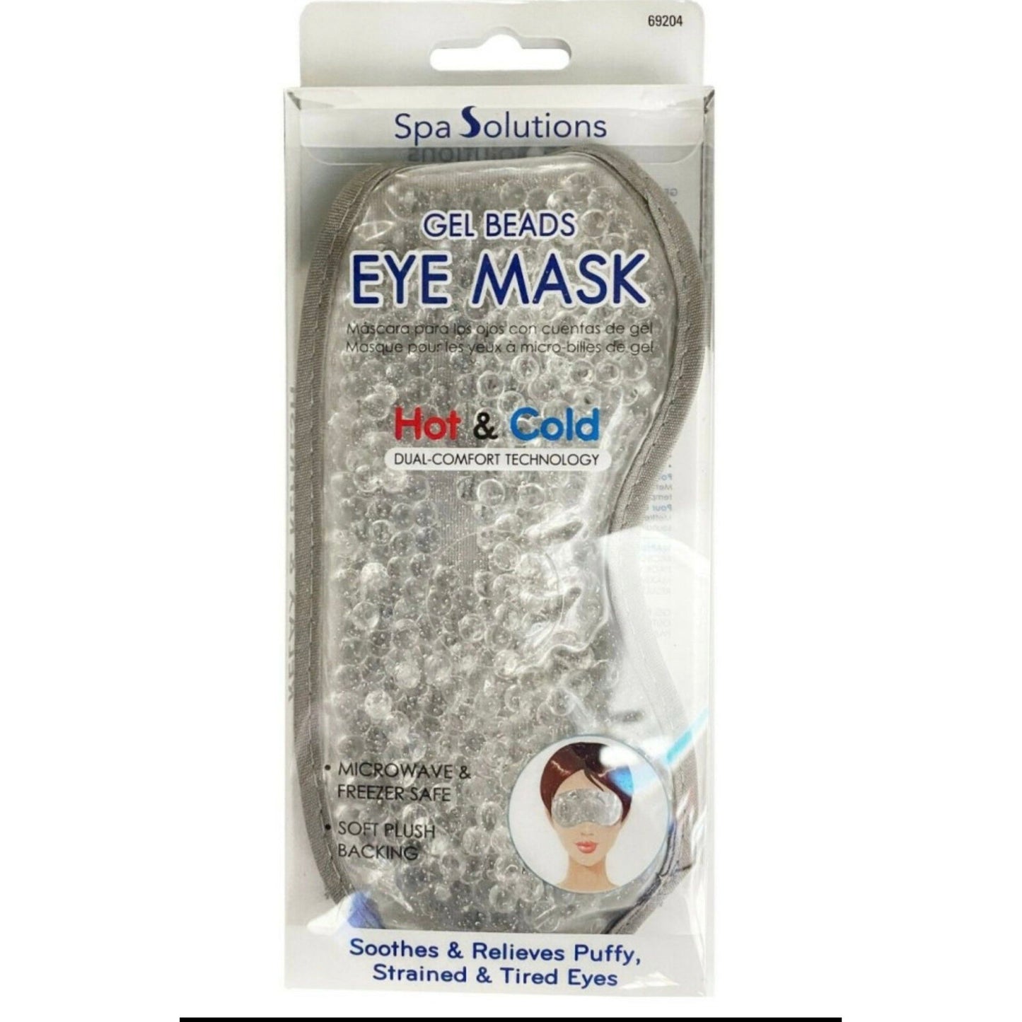 Masque pour les yeux en gel, froid et chaud, pour homme et femme