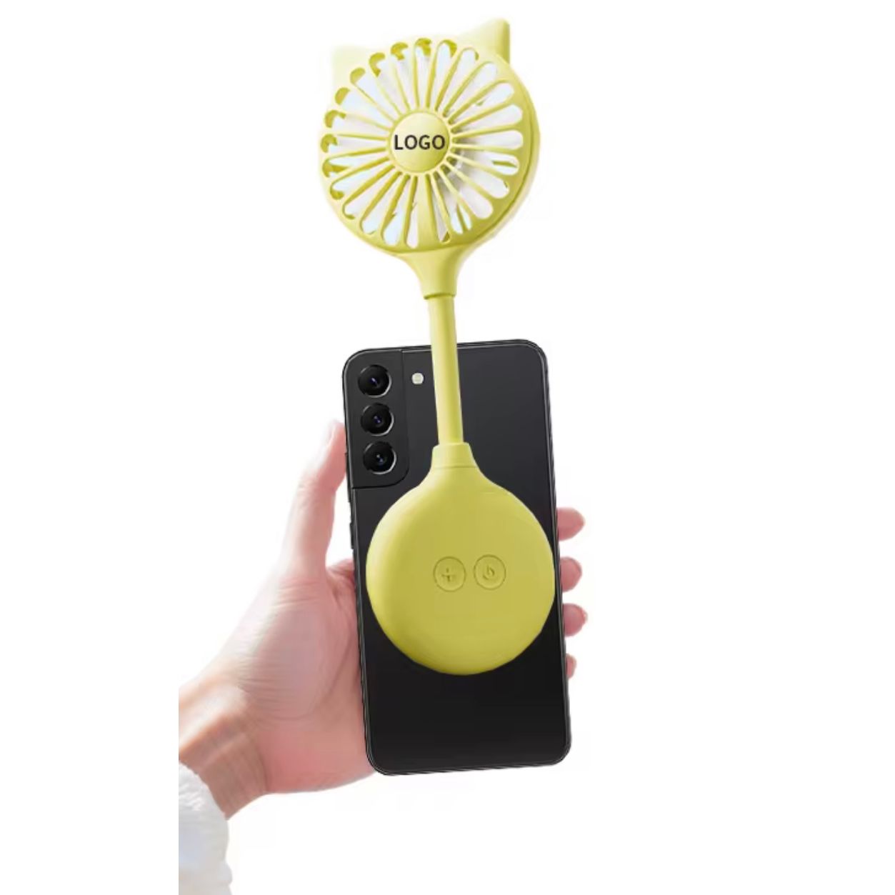 Mini ventilateur rechargeable à ventouse – portable et compact