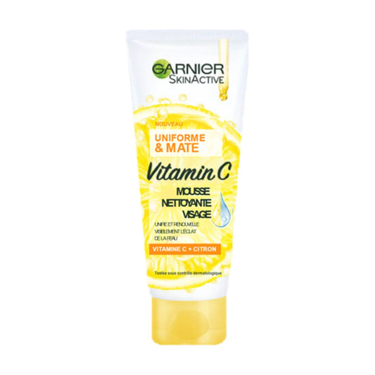 GARNIER Uniforme & Mate Mousse Nettoyante Unifiante Éclat à la Vitamine C