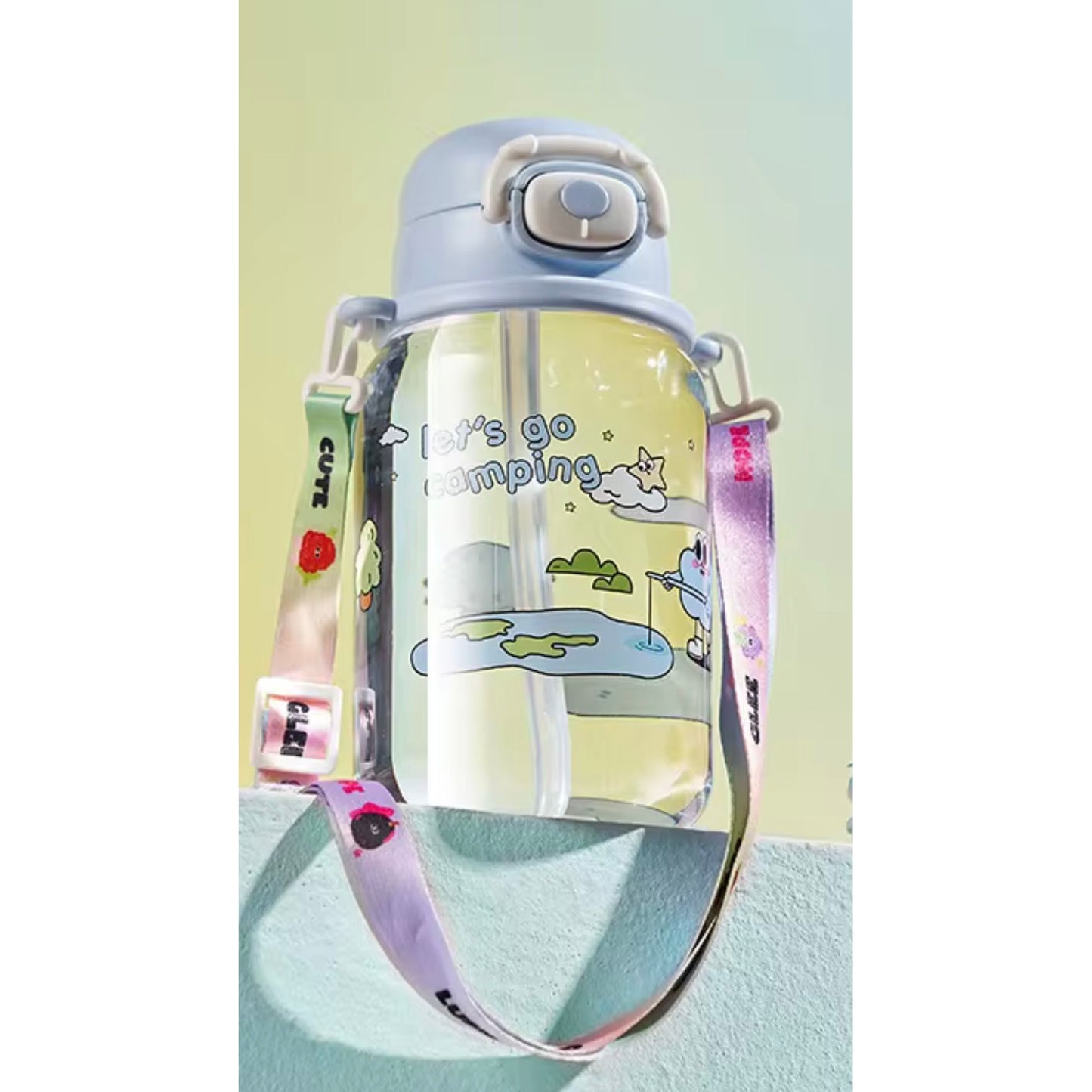 Gourde 600 ml pour enfant avec bouton 1 clic