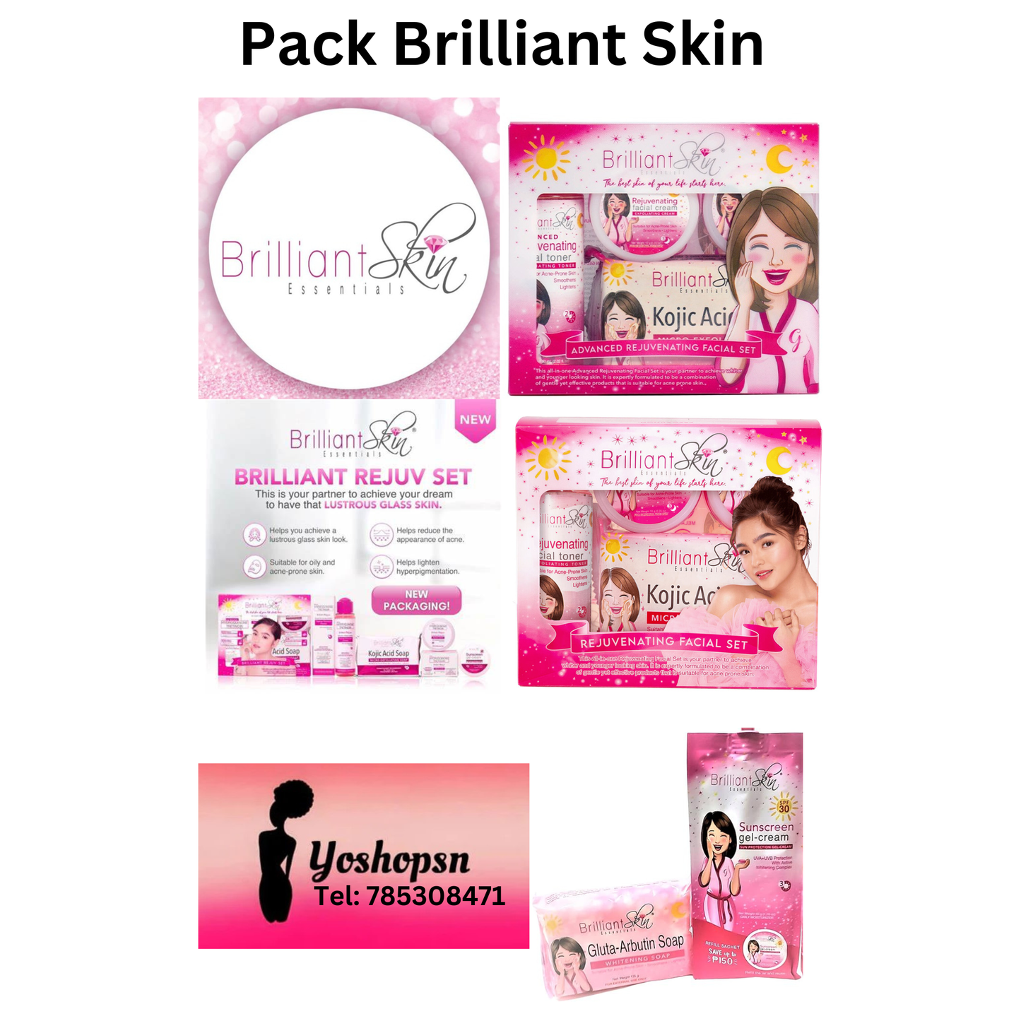 Brilliant Skin set éclaircissant facial