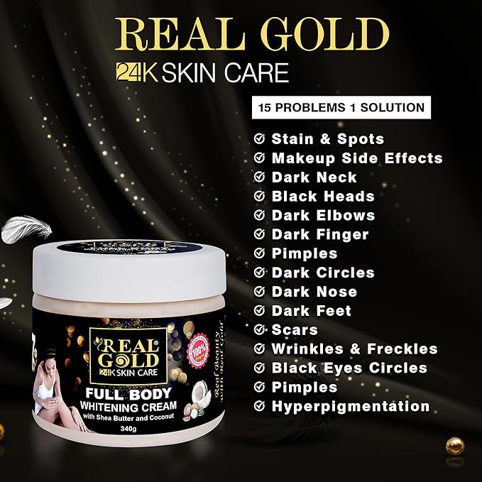 Real Gold 24K Skin  Care Crème Eclaircissante